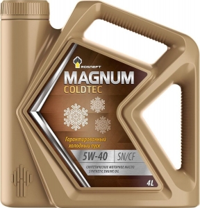 Моторное масло Rosneft Magnum Coldtec 5W-40 SN/CF, 4л